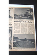 Washington Star Highways of the Future Magazine Article - January 9, 1955  - £11.87 GBP