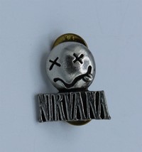 Nirvana Smiley Pin Brooch English Pewter Alchemy Poker Vintage 1992 - £35.98 GBP