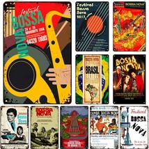 Brazil Bossa Nova Jazz Vintage Metal Poster, 1950s Brazilian Jazz Music ... - $18.75
