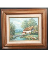 “COTTAGE BY THE RIVER IN SPRING”Oil Painting By B. TRAPP  8”x10” - $99.95