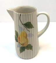 Vintage Beautiful Cream Art Deco Pear Design Pitcher • Made and signed i... - $24.74