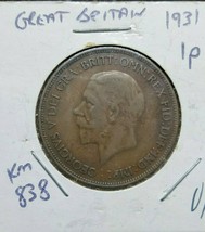 Coin Great Britain 1 Penny 1931 km# 838 George V, England - £2.04 GBP