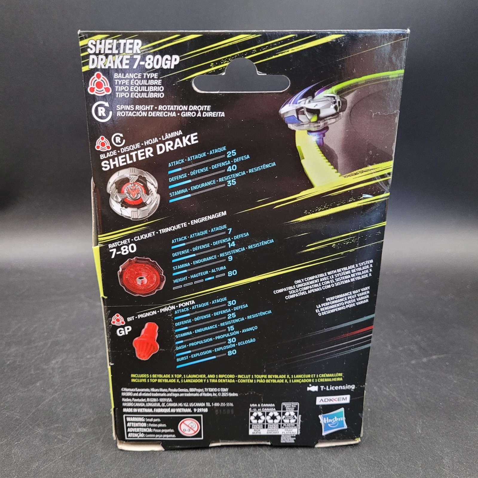 Beyblade X Shelter Drake 7-80GP BX Starter Pack Set w/Takara Tomy Balance Type Item image 2