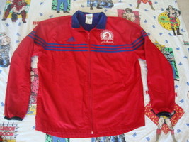 2001 Boston Marathon running windbreaker jogging track ADIDAS Red Jacket XL - £33.29 GBP