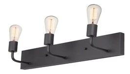 Hampton Bay Northvale 24&quot; 3-Lights Bathroom Vanity In Metal Matte Black ... - £30.03 GBP