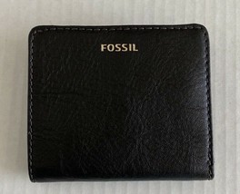 New Fossil Madison Bifold Leather wallet Black - £25.37 GBP