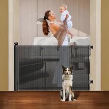 Retractable Baby Gates 72 Wide 34 Tal - Mesh Dog Gate Or Baby Gate For Stair - $35.99