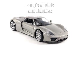 2013 Porsche 918 Spyder Hard Top 1/24 Scale Diecast Model - Welly - Silver - $29.69