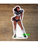 SEXY FOOTBALL GIRL STICKER DECAL Art by Ted Hammond football fan, man cave - $4.99