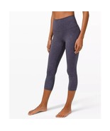 Lululemon Wunder Under HR 21&quot; Crop Leggings, Indigo Spray Cadet, Size 10 - $750.41 MXN