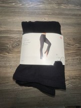 Womens Flare Leggings XL Black Cotton Blend Workout - £8.64 GBP