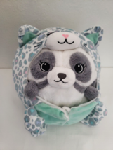 Justice Undercover Squishable Agent Poppy Panda Cheetah 8" Grey Teal Spots - $18.79