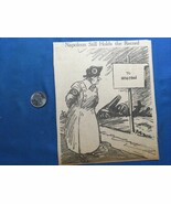 World War 2 WW2 Comic Sketch ORIGINAL From newsprint -  NAPOLEON - $19.78