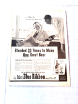 1940 Ad Pabst Blue Ribbon Beer Blended 33 Times to Make One Great Beer - $9.99