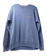 Tommy Hilfiger Mens solid color Sweater Blue Embroidered Logo Size Large... - £21.40 GBP