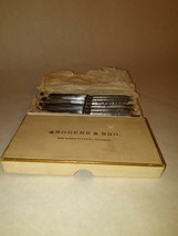 Vintage Silver Plated Rogers &amp; Bro. Small Knife Set of 6 Boxed - £38.65 GBP