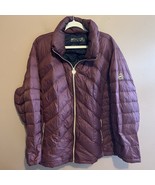 Michael Kors 3X Packable Down Fill Full-zip Jacket Maroon Red Plus Size - $54.61 CAD
