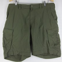 REI Cargo Shorts Men&#39;s XL W36 Green Nylon Tech Hiking Active Wear Bottoms - £14.12 GBP