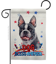 Patriotic Boston Terrier Garden Flag Dog 13 X18.5 Double-Sided House Banner - £15.96 GBP