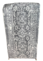 Hall Runner Rug 19.5" x 120" (10 feet) Bohemian Soft Distressed Gray &amp; W... - $34.80