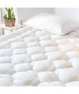 Bamboo Cooling Mattress Pad Cover Quilted Matress Bed Cover Fitted Deep ... - £54.88 GBP+