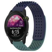 For Garmin Forerunner 255 22mm Holes Breathable 3D Dots Silicone Watch Band(Midn - £3.15 GBP