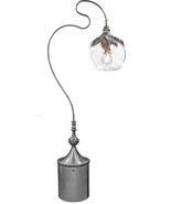 Floor Lamp Hangover Hand-Painted Distressed Platinum Pewter Iron Luna Bella - £4,599.65 GBP