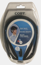 Coby Deep Bass Digital Stereo Headphones CV121 Black 3.5mm Plug New - $9.31