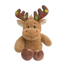 Christmas Lights Embroidered Moose Noah's Ark stuffed toy plush animal 18" - $17.00