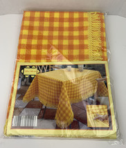 Reversible Garden Tablecloth German Knopped Surface 103cm By 160cm Checked - £16.51 GBP