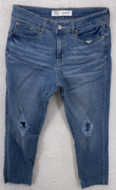 Levis Strauss Signature Jeans Women Size 12 Mid Rise Boyfriend Raw Hem R... - $14.84