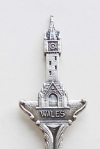 Collector Souvenir Spoon Great Britain UK Wales Machynlleth Clock Tower Figural - £11.98 GBP