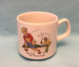 Vintage Wood Sons children&#39;s nursery rhyme cup Tom the Piper&#39;s Son mug England - £7.19 GBP