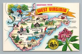 Greetings from West Virginia Vintage Postcard D16 - £2.74 GBP