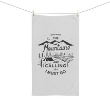 Premium Mountain Adventure Hand Towel - Soft and Absorbent - Outdoorsy N... - $18.54