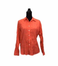 Womens Chicos Red Polyester Shirt Long Sleeve Size 0 (a Little See Through) Nice - £7.73 GBP