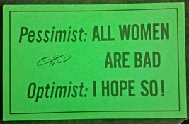 1970s Postcard Vagabond Creations Humor Novelty - Pessimist: All Women are Bad - £4.84 GBP