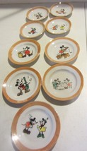 Vintage 1930s Mickey Mouse Lustreware childs plates and saucers - $55.10