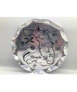 Vintage Florida Souvenir Aluminum Tray State Map Landmarks Birds Mid Cen... - $236.83 MXN