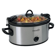 Crock-Pot Cook &amp; Carry 6 Qt Stainless/Black Slow Cooker - £88.14 GBP