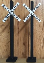 Railroad Crossing Party Favors /  G Scale Cross Buck Signs | 10&quot; Tall | ... - £19.60 GBP