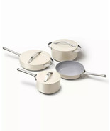 CARAWAY Non-Stick healthy cooking Ceramic 12 Pc Non-Toxic  Cookware Set in Cream - £241.27 GBP
