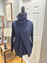 Liviana Conti Navy Blue Asymmetric Wrap Sweater - $59.40
