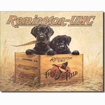 Remington UMC Finders Keepers First in the Field Hunting Dogs Vintage Tin Sign - £17.11 GBP