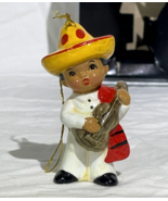 Vintage Berman Anderson Trims in Ceramic Christmas Ornament Hispanic Boy... - €11,60 EUR