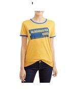 Blockbuster Video Yellow And Blue Juniors T-Shirt Shirt XS - £11.17 GBP