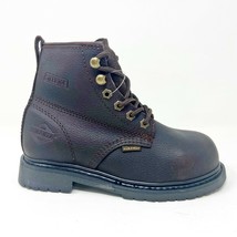 Bonanza 6&quot; Round Steel Toe Brown Mens Leather Waterproof Work Boots - $34.95+