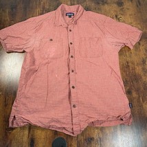 Patagonia Back Step Hemp Cotton Short Sleeve Button Shirt Mens Large Pla... - $14.85