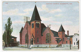 Baptist Church Marinette Wisconsin 1910c postcard - $5.94