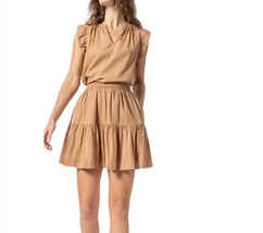 Lilla P tiered short skirt in Beechwood - size XS - £68.34 GBP